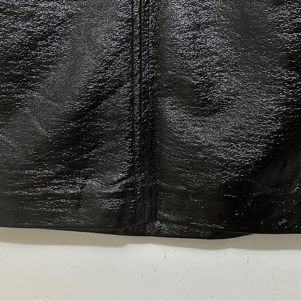 424 Leith | NWOT Black Faux Patent Leather Mini Skirt (size XS) - Picture 9 of 14
